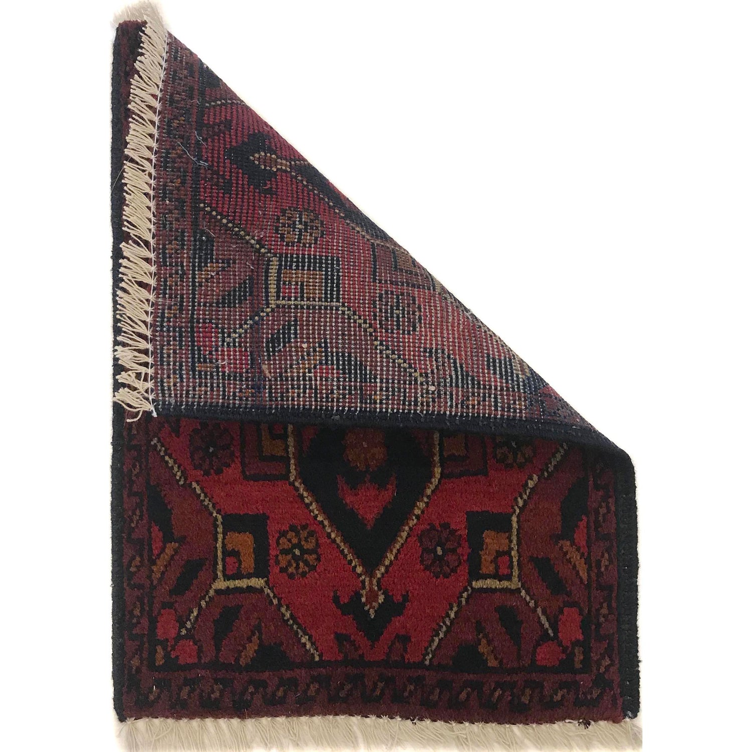 Handmade Wool Doormat Red Floral