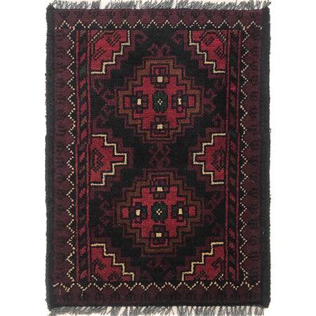 Handmade Wool Doormat Red Floral
