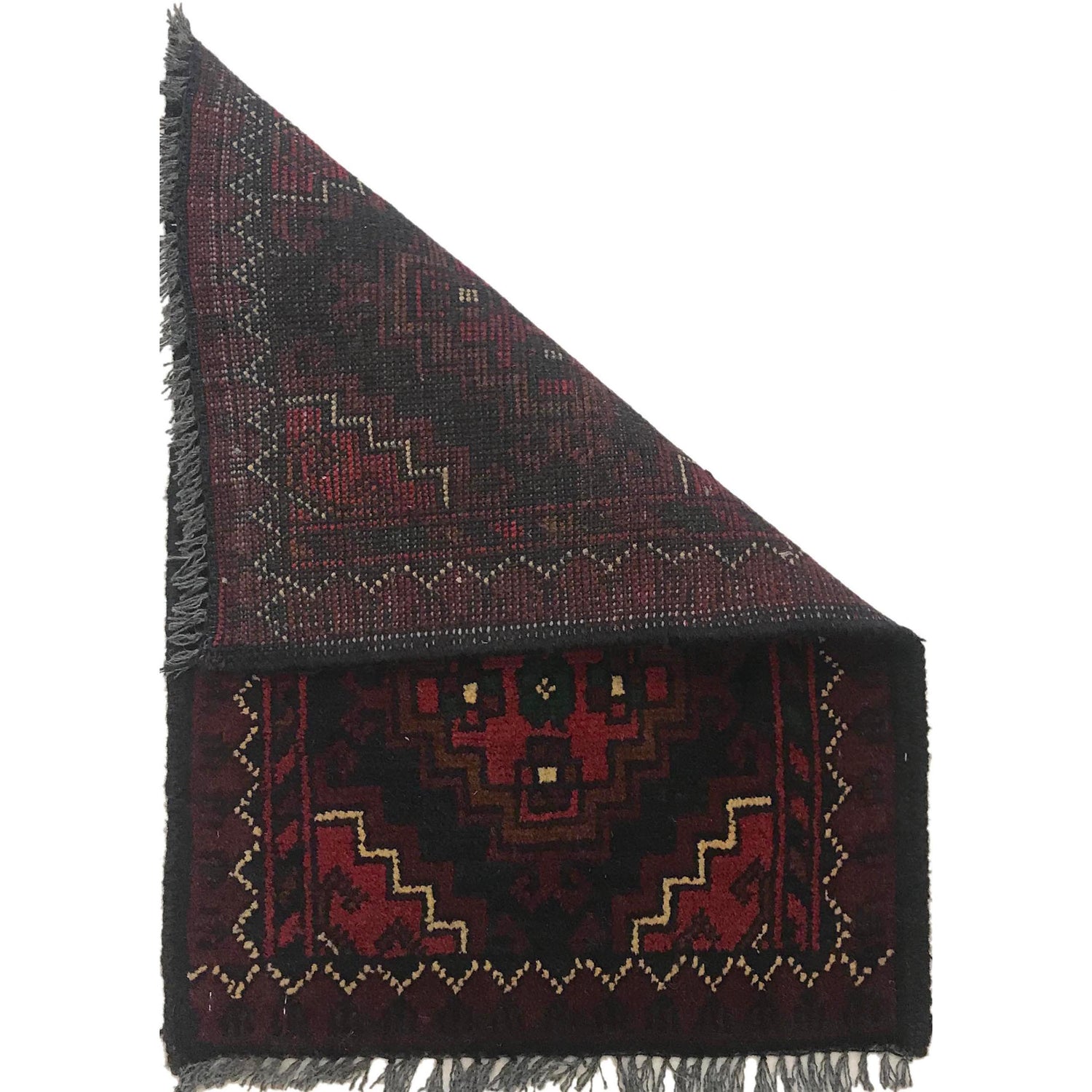 Handmade Wool Doormat Red Floral