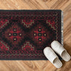 Handmade Wool Doormat Red Floral