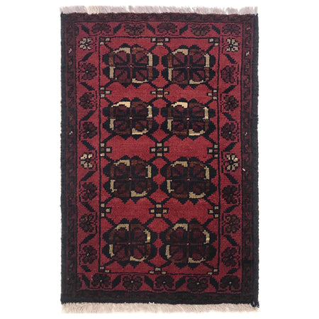 Handmade Wool Doormat Red Floral