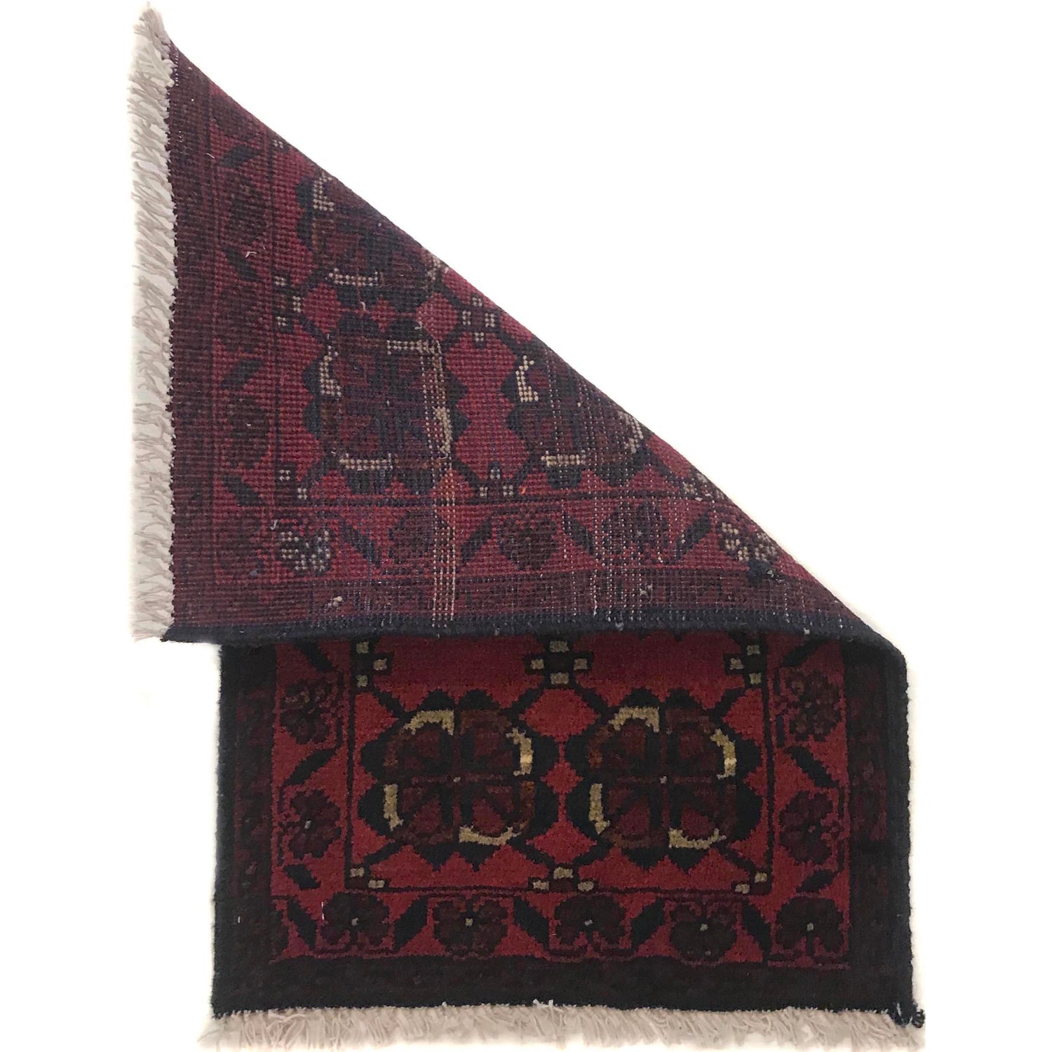 Handmade Wool Doormat Red Floral