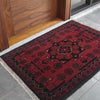 Handmade Wool Doormat Red Floral