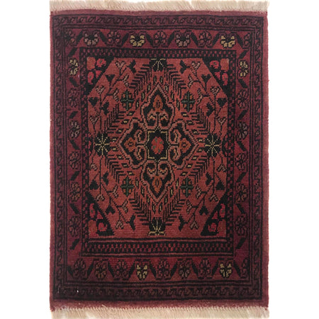 Handmade Wool Doormat Red Floral