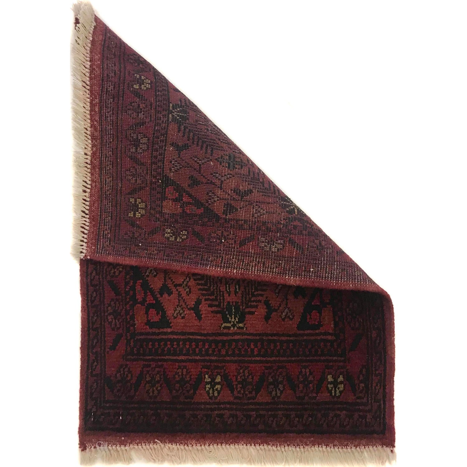 Handmade Wool Doormat Red Floral