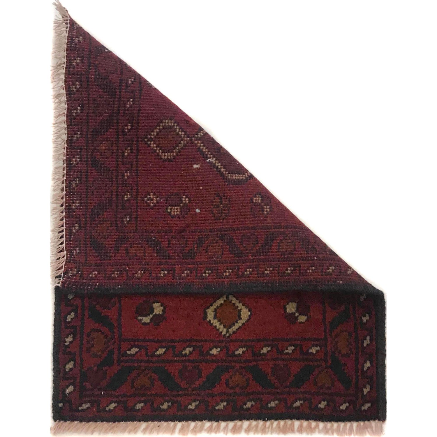 Handmade Wool Doormat Red Floral