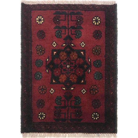 Handmade Wool Doormat Red Floral