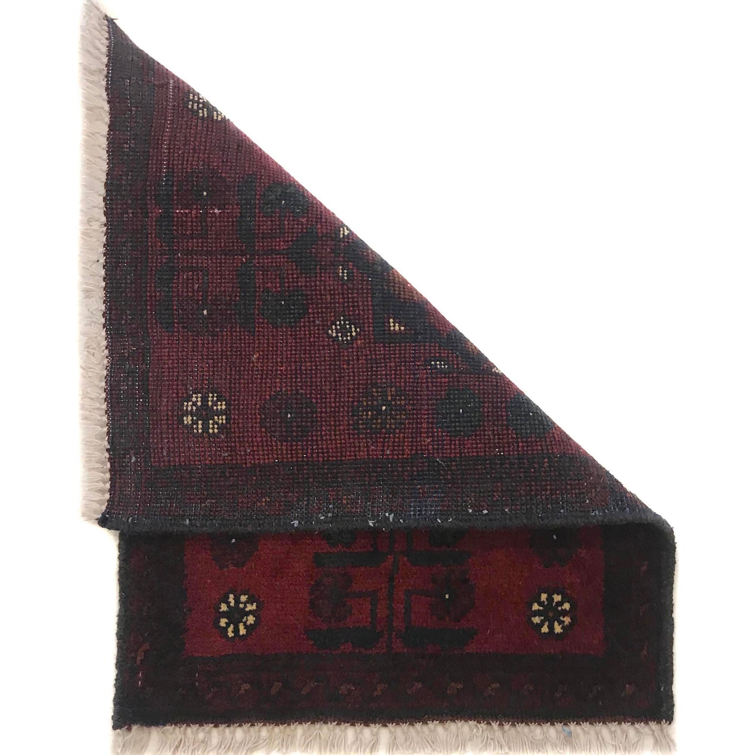 Handmade Wool Doormat Red Floral