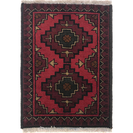 Handmade Wool Doormat Red Floral