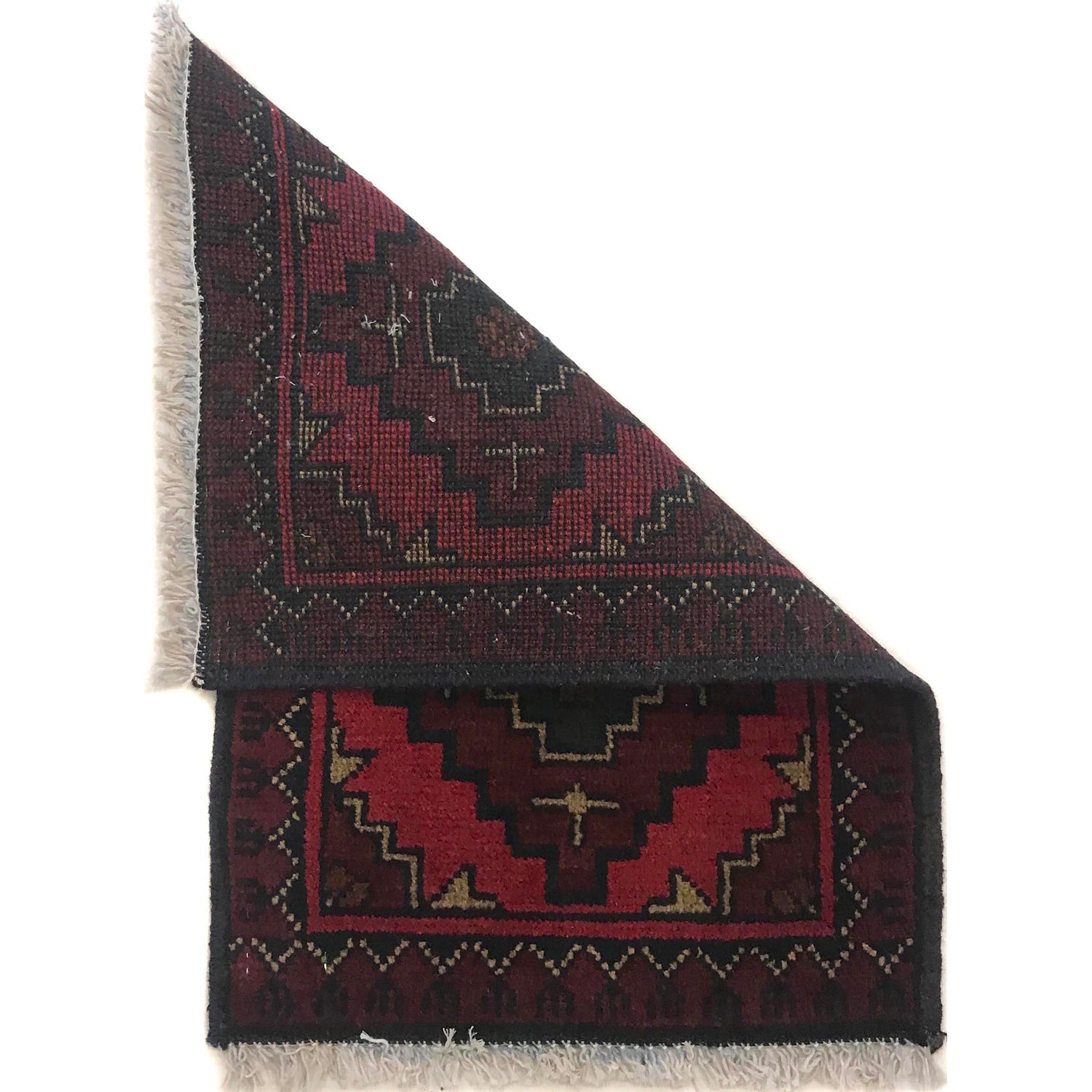 Handmade Wool Doormat Red Floral