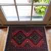 Handmade Wool Doormat Red Floral