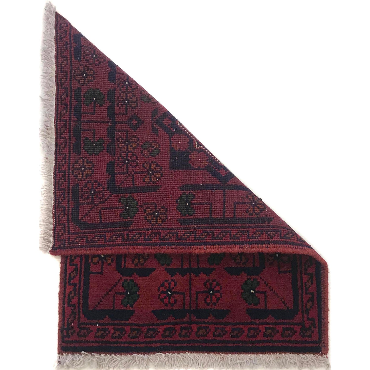 Handmade Wool Doormat Red Floral