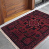 Handmade Wool Doormat Red Floral