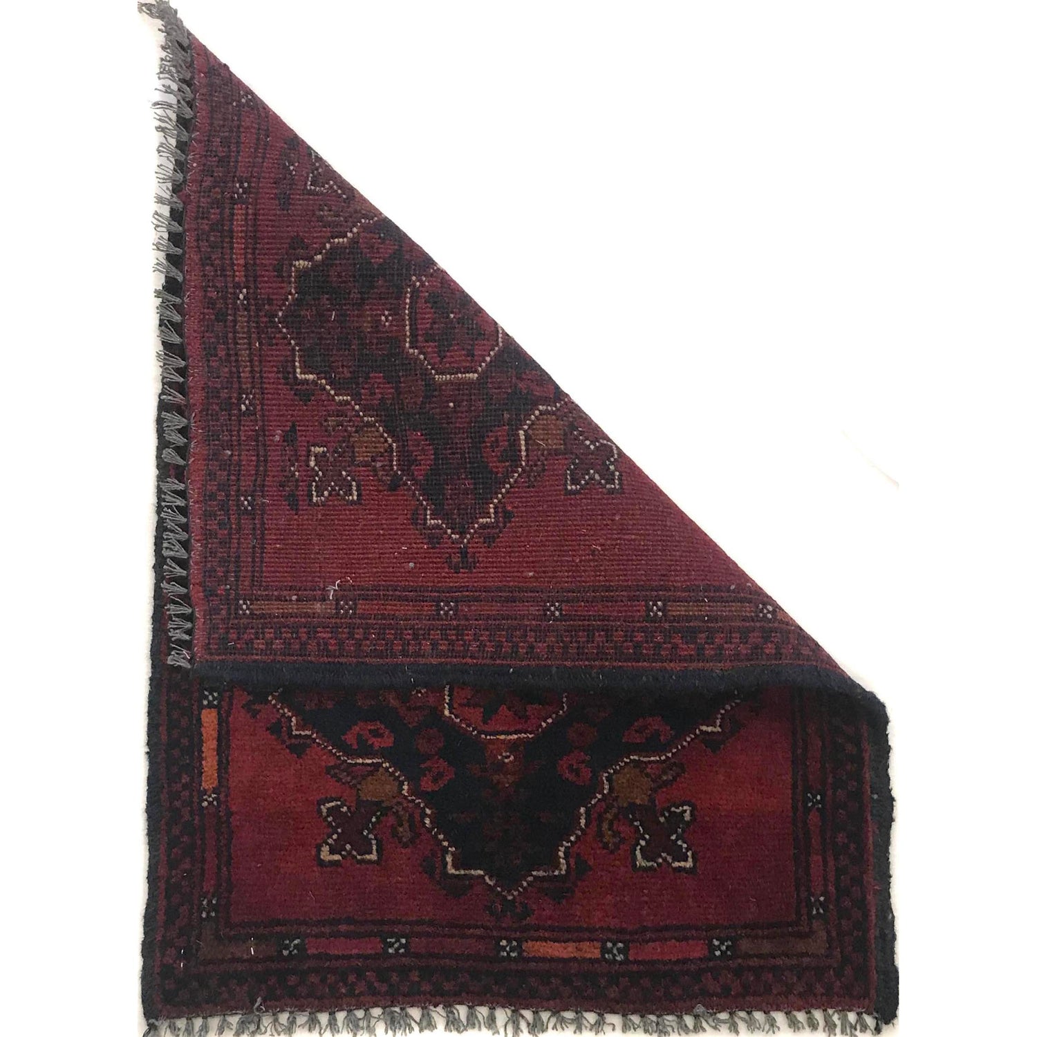 Handmade Wool Doormat Red Floral