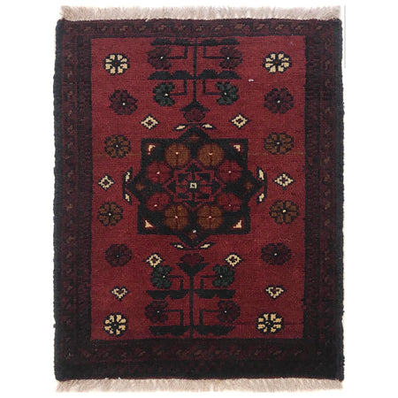 Handmade Wool Doormat Red Floral