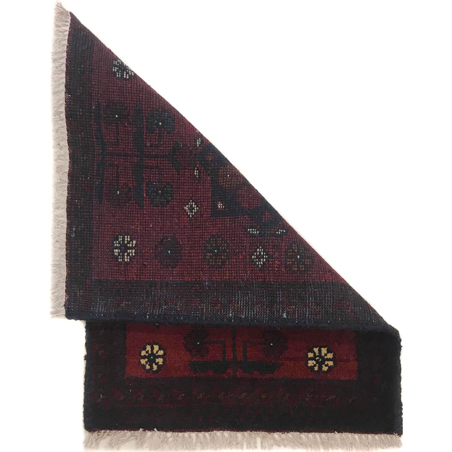 Handmade Wool Doormat Red Floral