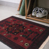 Handmade Wool Doormat Red Floral