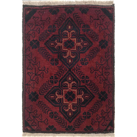 Handmade Wool Doormat Red Floral