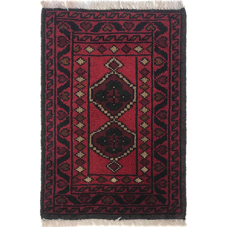 Handmade Wool Doormat Red Floral