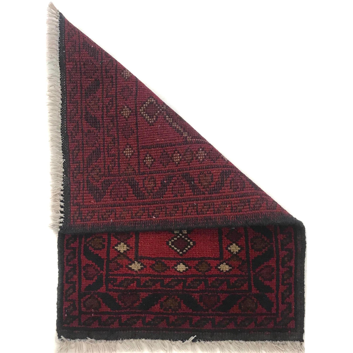 Handmade Wool Doormat Red Floral
