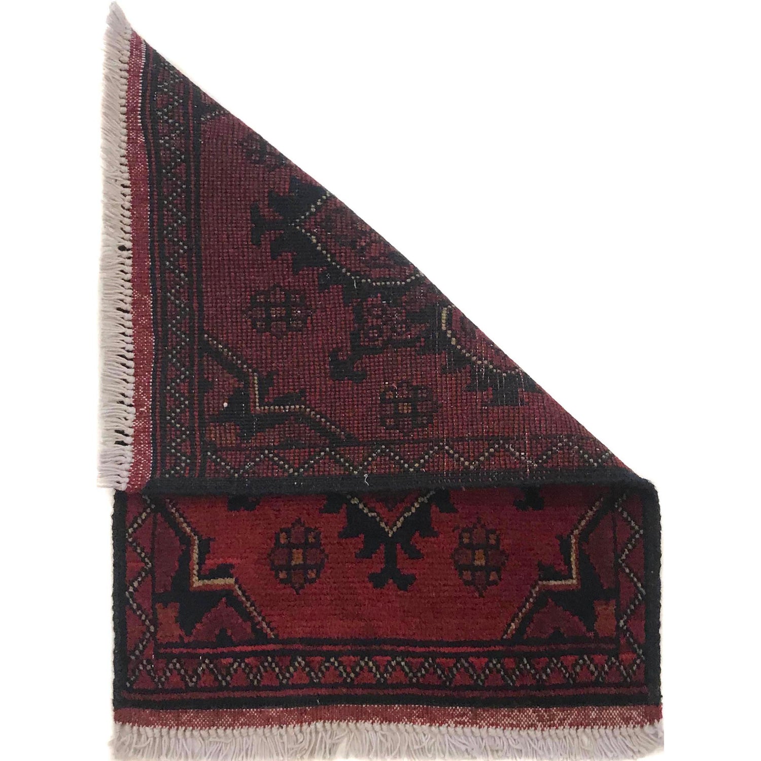 Handmade Wool Doormat Red Floral