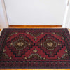 Handmade Wool Doormat Red Floral