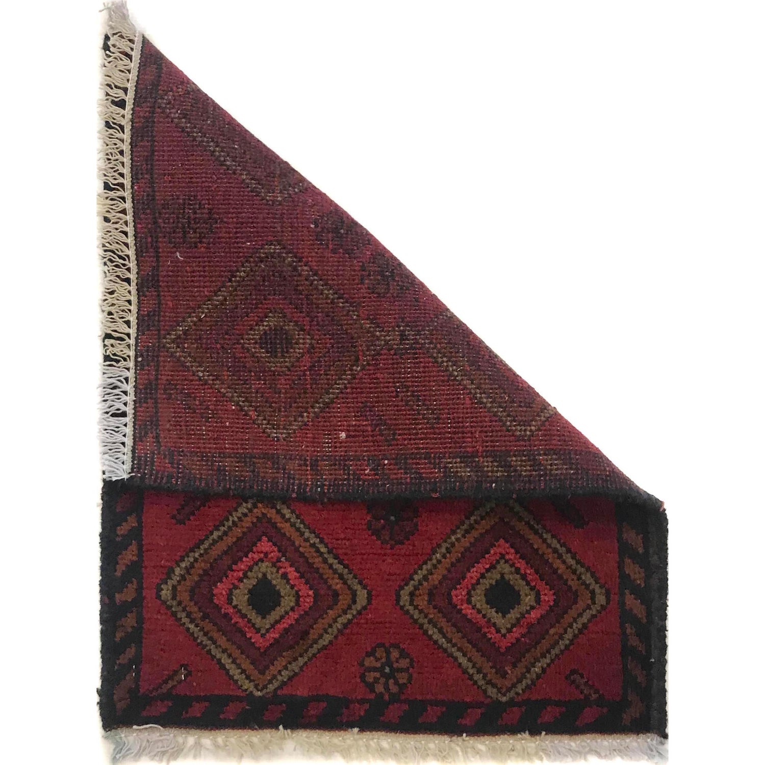 Handmade Wool Doormat Red Floral