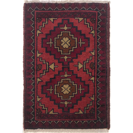 Handmade Wool Doormat Red Floral
