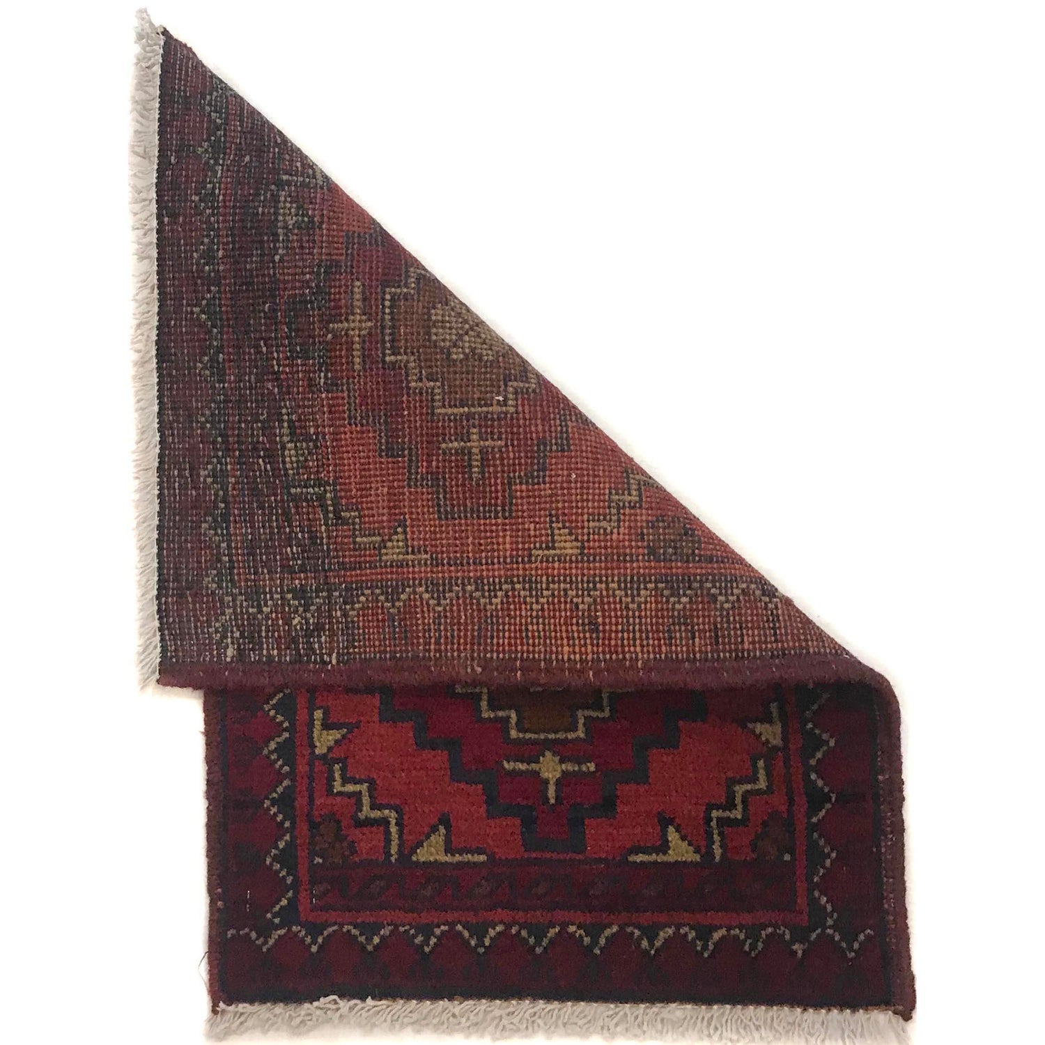 Handmade Wool Doormat Red Floral