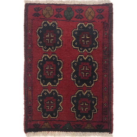 Handmade Wool Doormat Red Floral