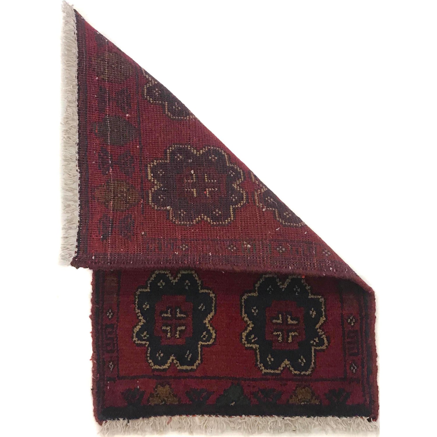 Handmade Wool Doormat Red Floral