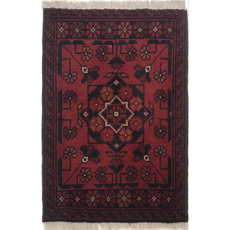 Handmade Wool Doormat Red Floral