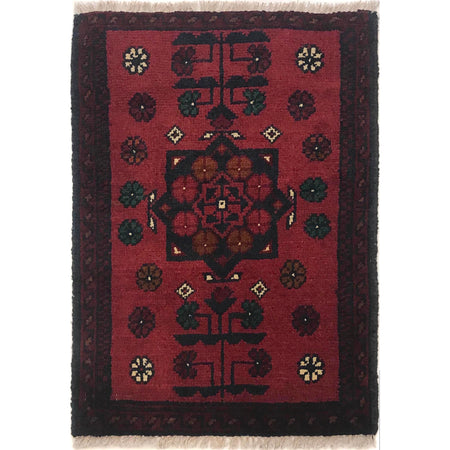Handmade Wool Doormat Red Floral