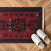 Handmade Wool Doormat Red Floral