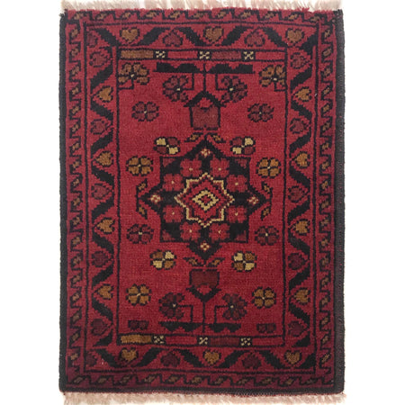 Handmade Wool Doormat Red Floral