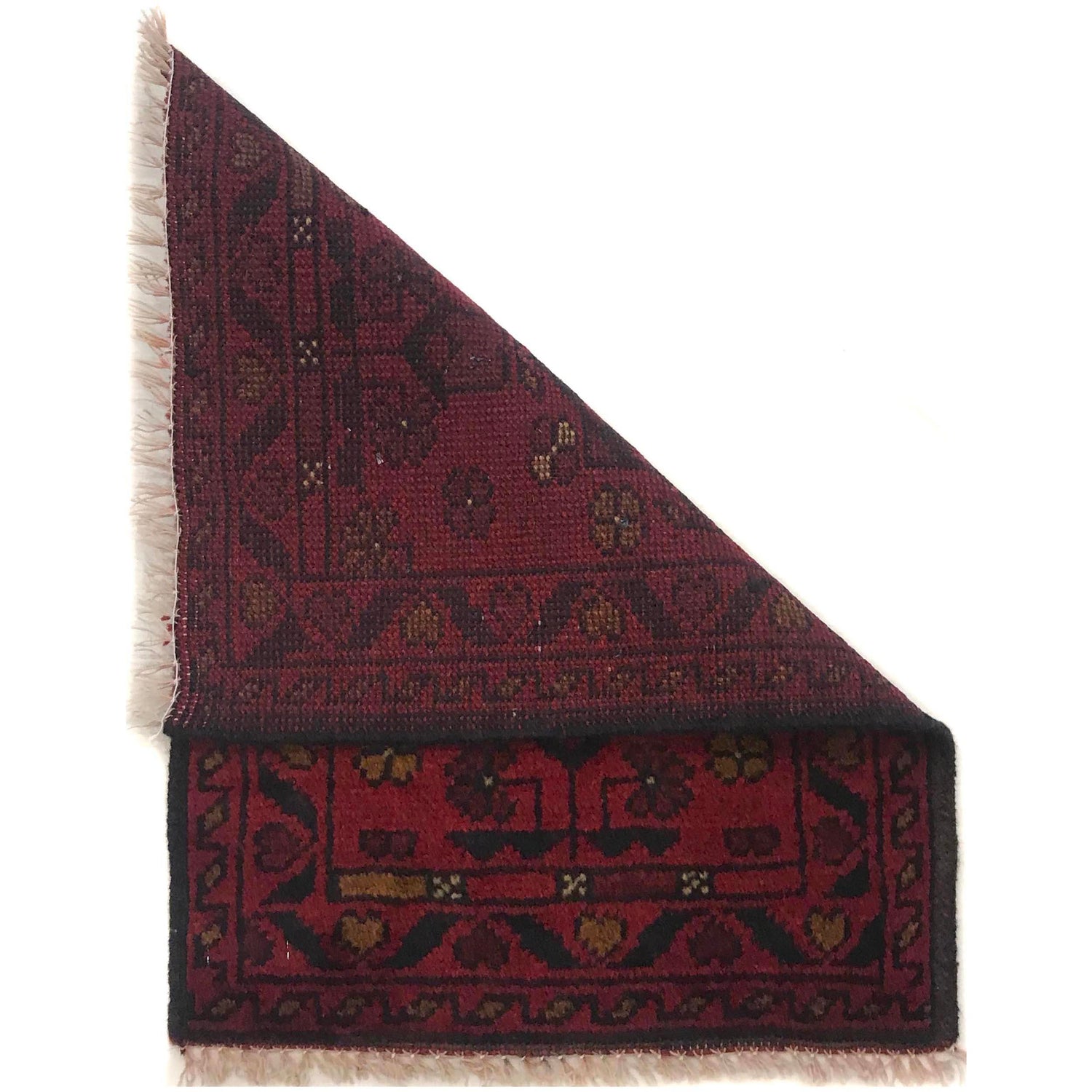 Handmade Wool Doormat Red Floral