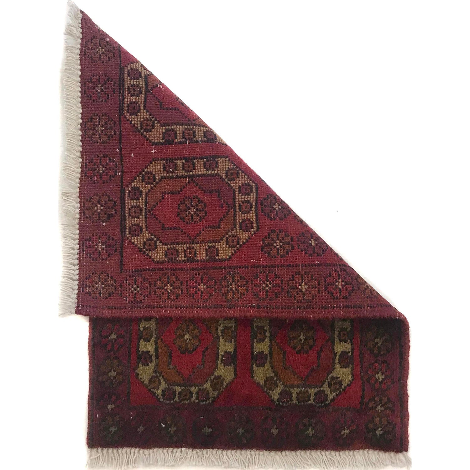 Handmade Wool Doormat Red Floral