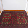 Handmade Wool Doormat Red Floral