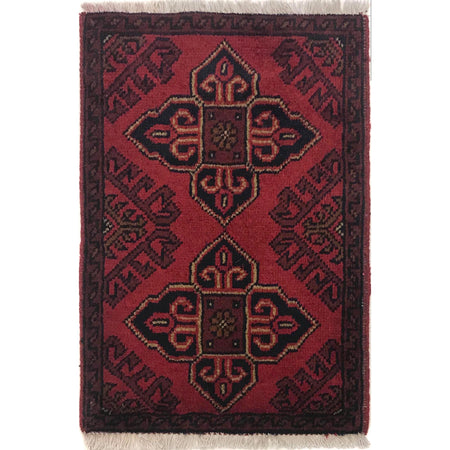 Handmade Wool Doormat Red Floral
