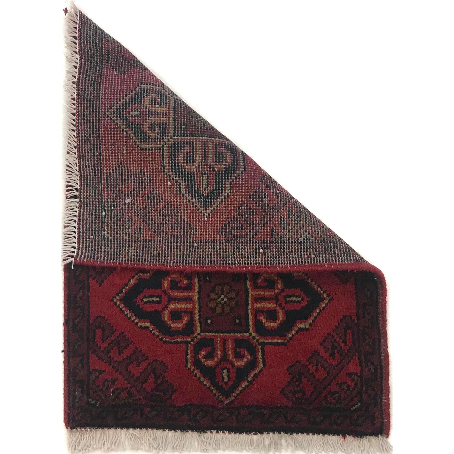 Handmade Wool Doormat Red Floral