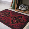 Handmade Wool Doormat Red Floral