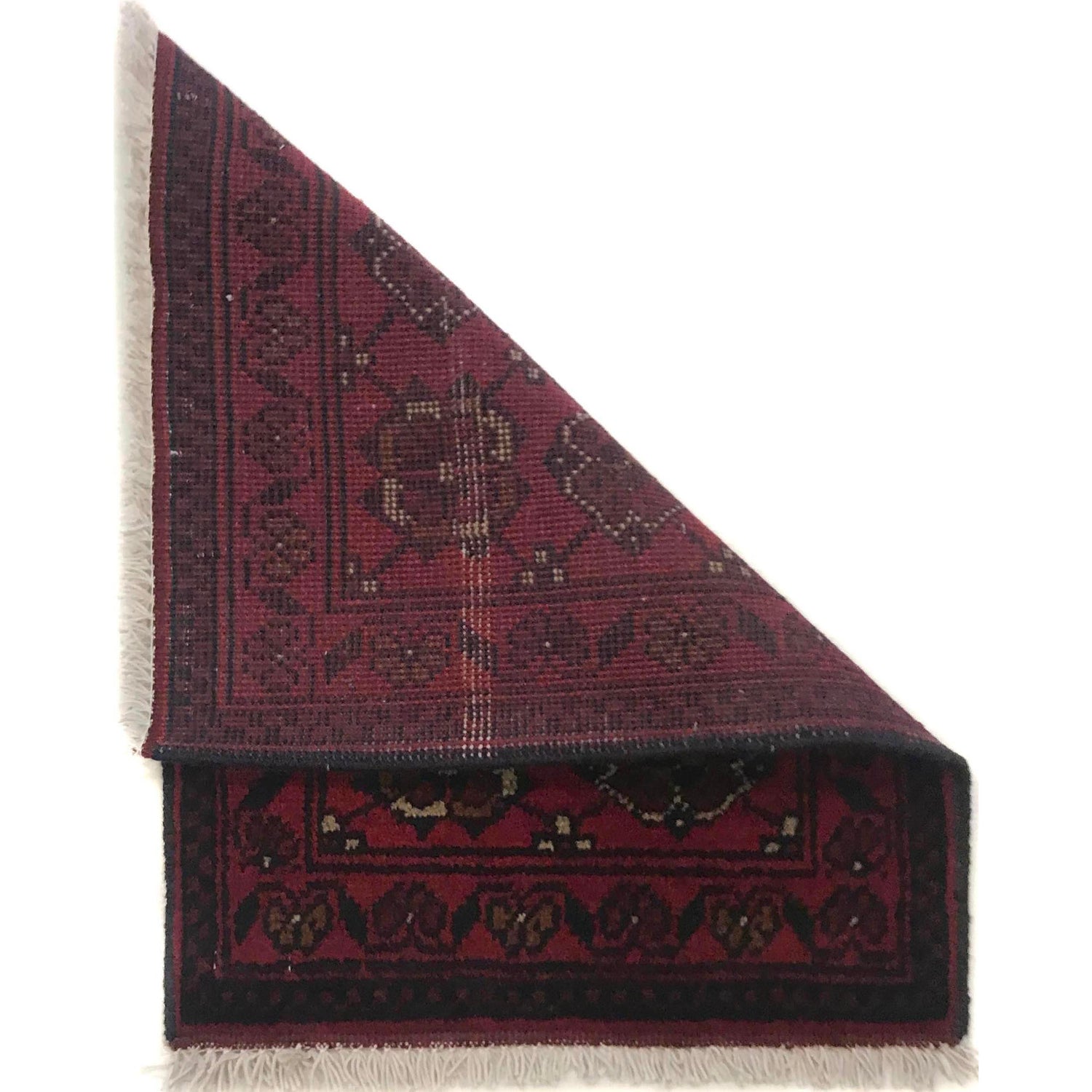 Handmade Wool Doormat Red Floral