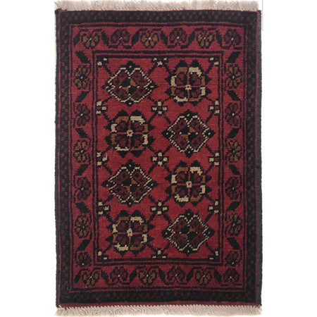 Handmade Wool Doormat Red Floral