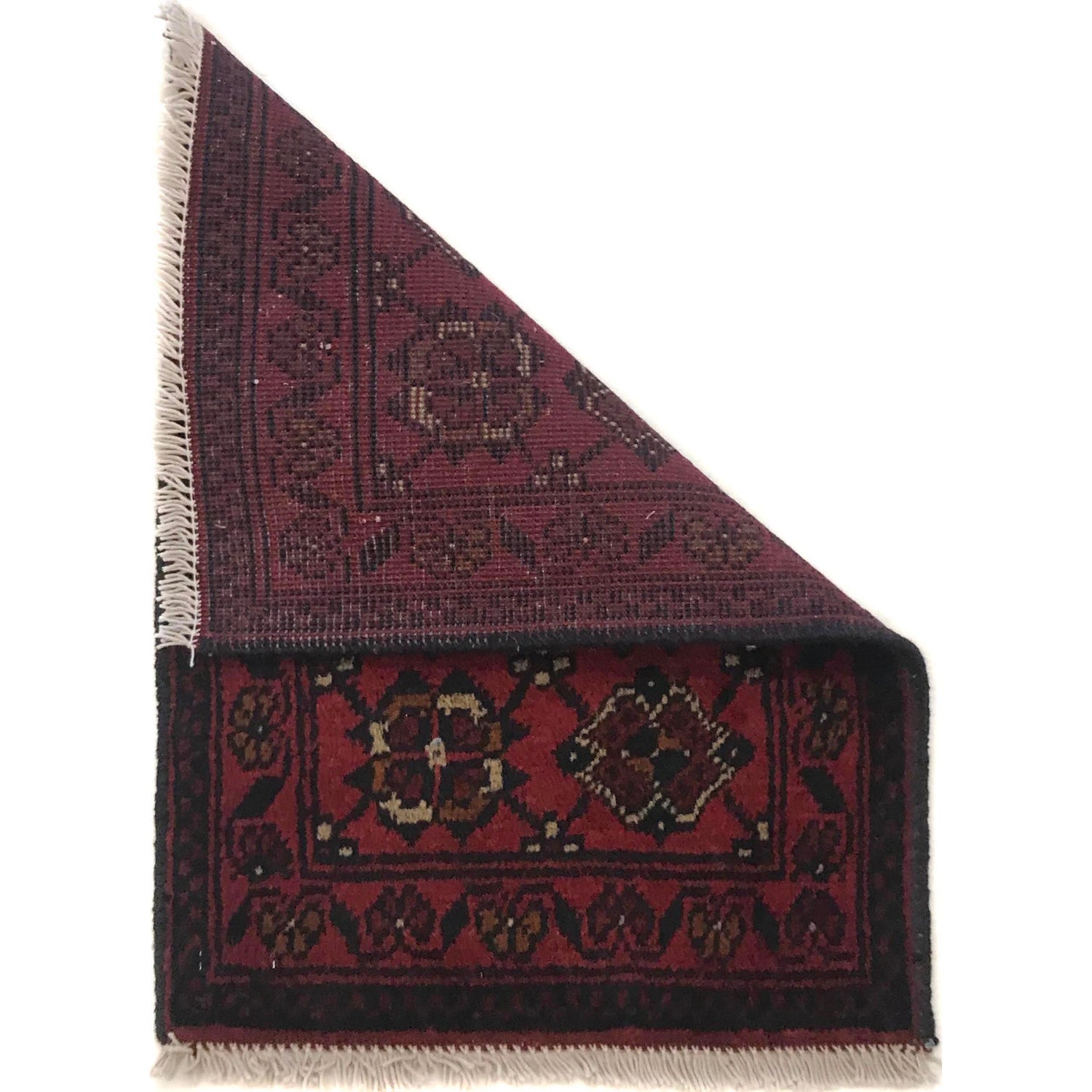 Handmade Wool Doormat Red Floral
