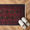 Handmade Wool Doormat Red Floral