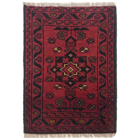 Handmade Wool Doormat Red Floral