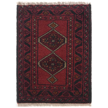 Handmade Wool Doormat Red Floral
