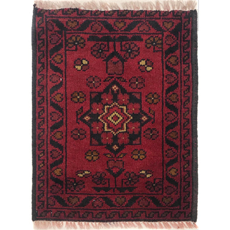 Handmade Wool Doormat Red Floral