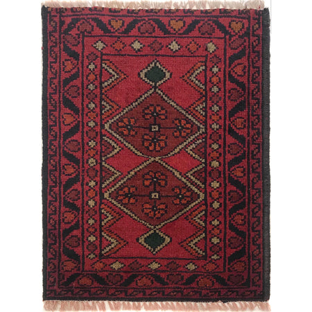 Handmade Wool Doormat Red Floral