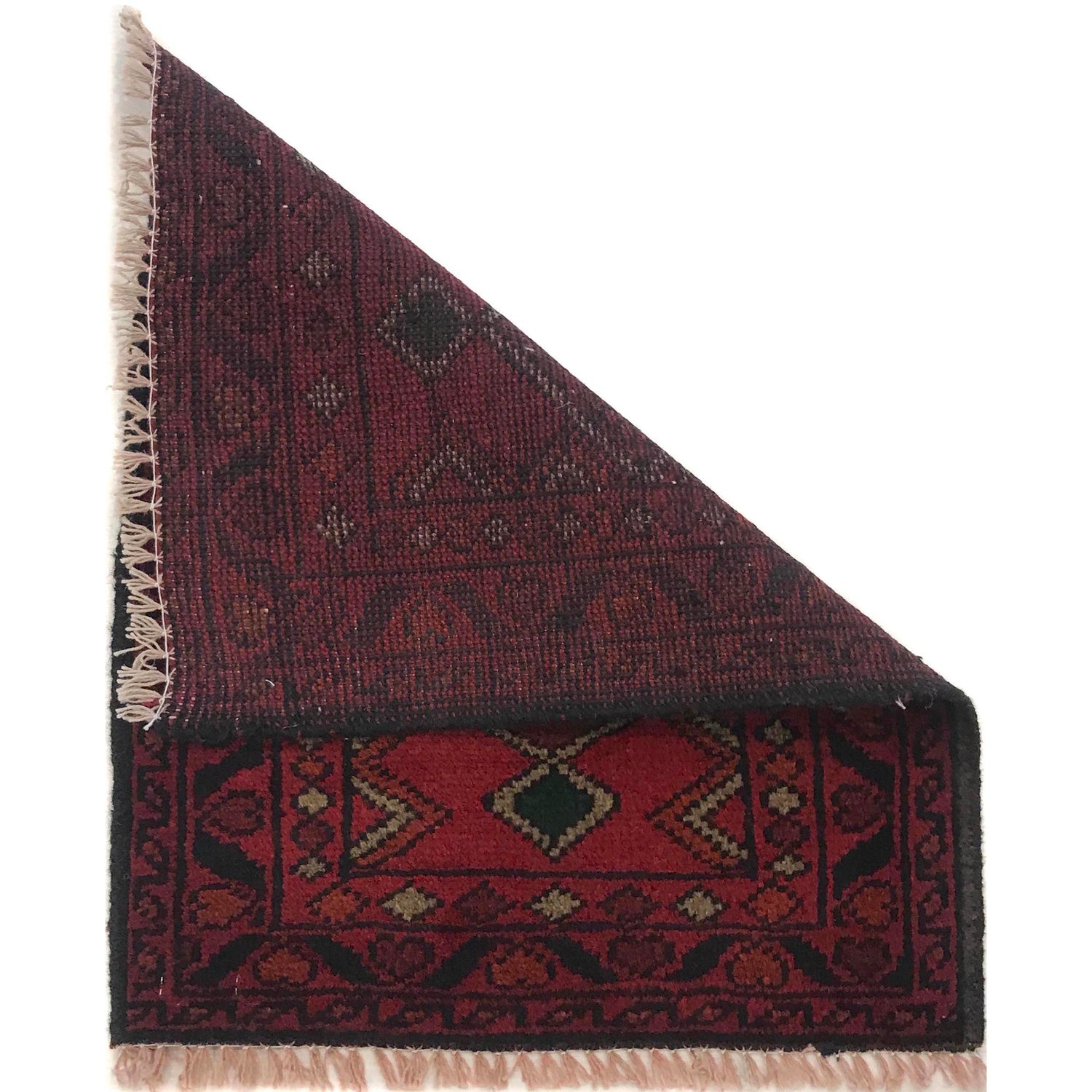 Handmade Wool Doormat Red Floral